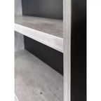 Libreria Moderna in Laminato Effetto Legno con Ante – Mobile Contenitore a 5 Ripiani Alto 198 cm