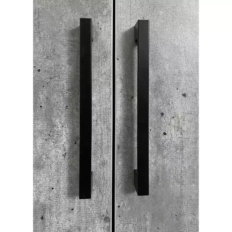Libreria Moderna in Laminato Effetto Legno con Ante – Mobile Contenitore a 5 Ripiani Alto 198 cm