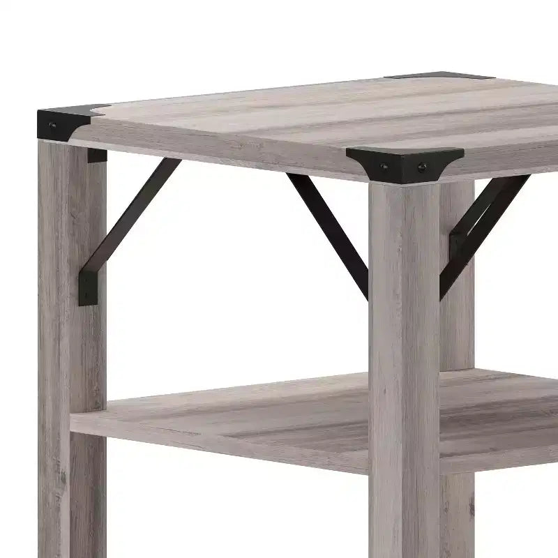 Tavolino Moderno da Fattoria in Legno, da Soggiorno e Camera da Letto, con Contenitore